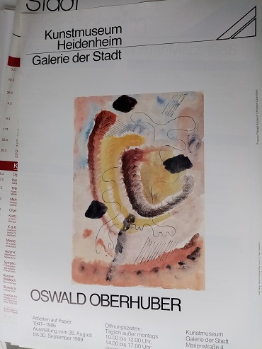  1989 Plakat Oswald Oberhuber Ausstellung Heidenheim Sammeln 2