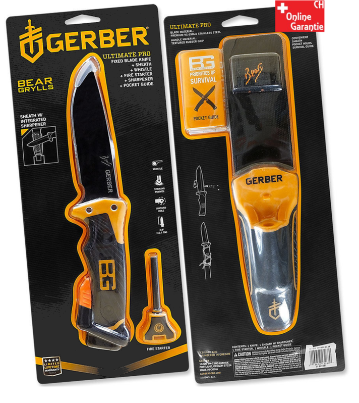  Gerber Bear Grylls Ultimate Knife Pro Überlebens Messer Outdoor Jagd Surival Feuerstein Schärfer Sport & Outdoor 2