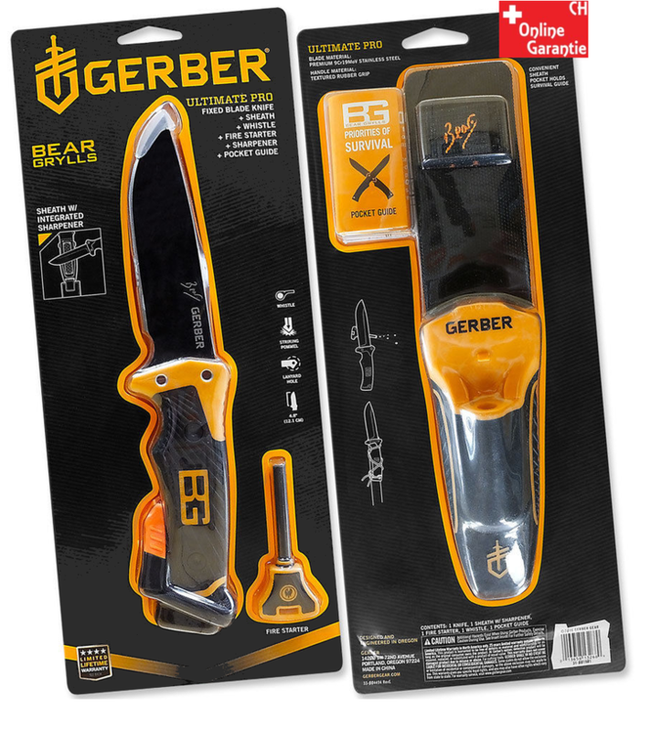  Gerber Bear Grylls Ultimate Knife Pro berlebens Messer Outdoor Jagd Surival Feuerstein Schrfer Sport & Outdoor 2