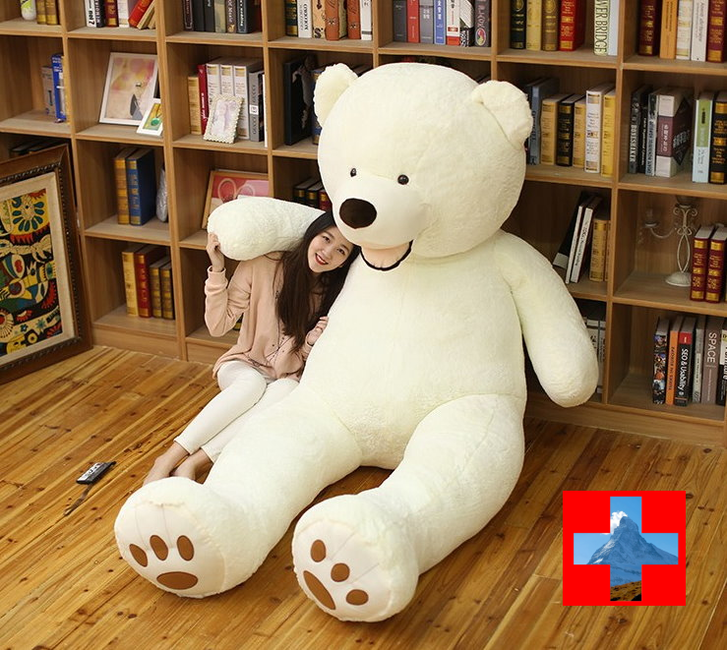 Riesen Mega XXL 200cm Plsch Eisbr Eis Br Weiss Teddy Teddybr Plschbr Plschtier Gross Kuschelteddy Superbr Geschenk Kind Kinder Freundin Frau Weihnachten Gigantisch XXL-Gross Size  Baby & Kind