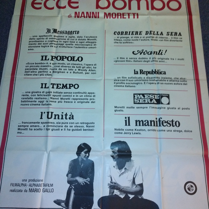 1978 Moretti Plakat Ecce Bombo Cannes VA fr die Ital Schweiz Sammeln