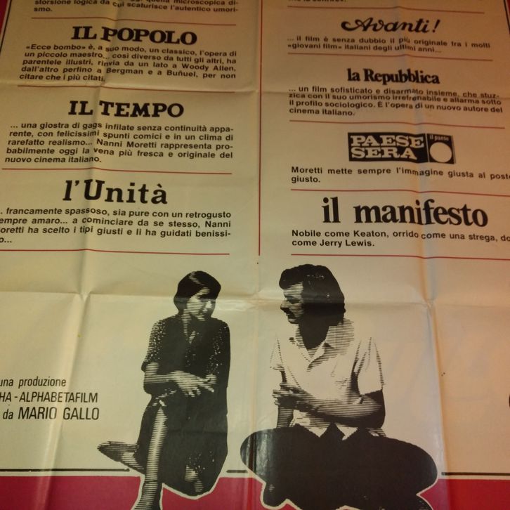 1978 Moretti Plakat Ecce Bombo Cannes VA für die Ital Schweiz Sammeln 2