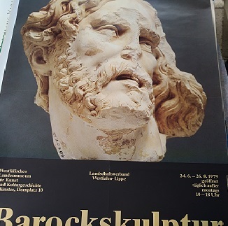 1979 Plakat Barock Skulptur Westfalen Ausstellung 2 1979 Plakat Barock Skulptur Westfalen Ausstellung Antiquitaeten 2