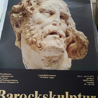 1979 Plakat Barock Skulptur Westfalen Ausstellung Antiquitaeten 2