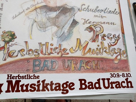1986 Plakat   Dittrich    Schubert  Bad Urach Antiquitaeten 2
