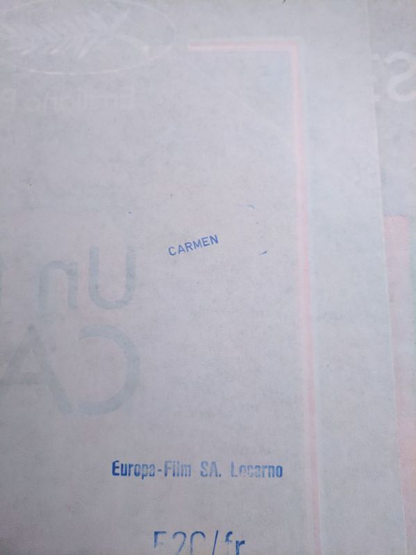 1983 Orginalplakat Carmen Saura aus Locarno Sammeln 2