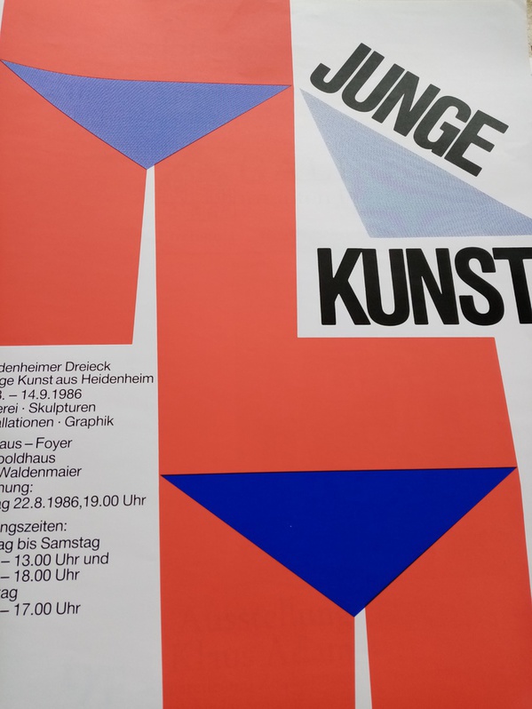 1986  Junge Kunst  Plakat 7920 Heidenheim Vonhoff Sammeln