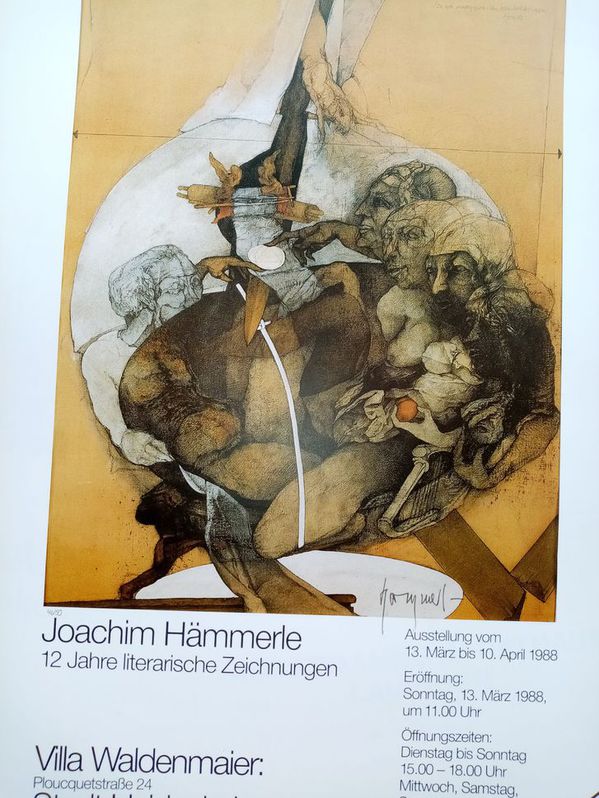 1988  Ausstellungs Plakat moderne Kunst Prof Hämmerle Sammeln
