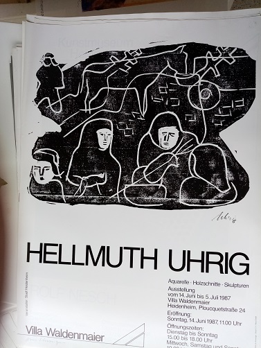 Ausstellungs Plakat  A1  Hellmuth Uhrig  1987 Sammeln