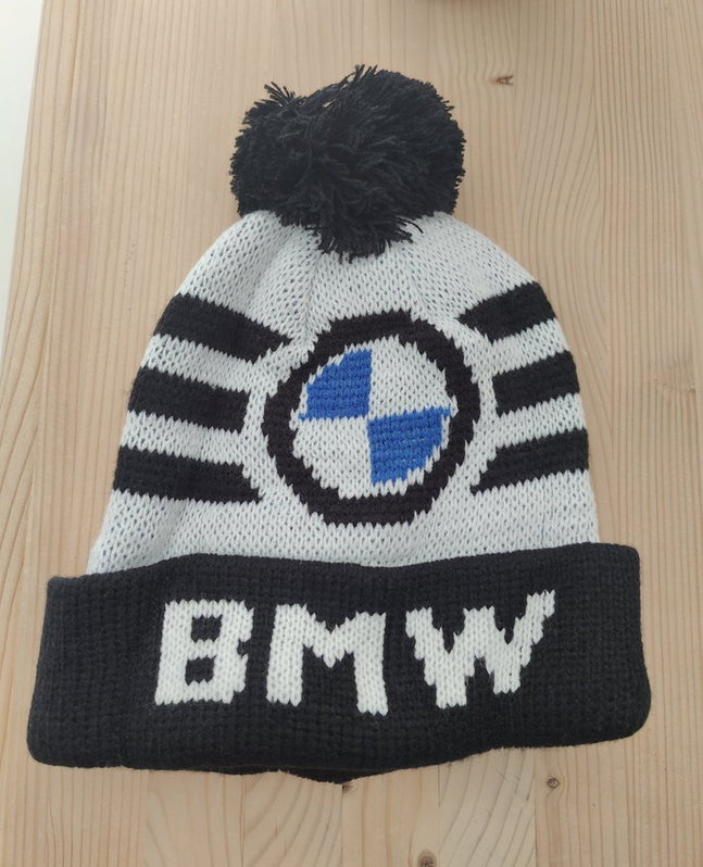 BMW Bommel Mütze Kappe Bommelmütze Winter Kleidung Beanie Auto Zubehör Fan Accessoire Kleidung & Accessoires