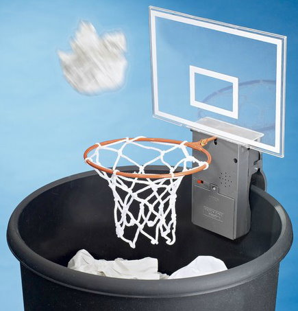 Basketballkorb für den Mülleimer Papierkorb mit Sound Büro Spass Geschenk Gadget Basketball Spielzeug Büro & Gewerbe