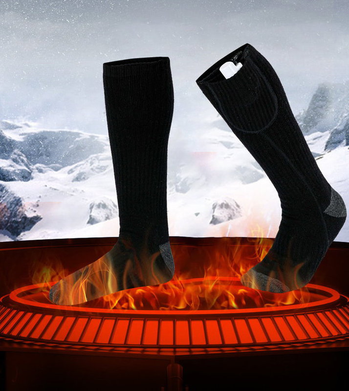Beheizbare Socken Akku Ski Sport Outdoor Warme Füsse Unterwegs Warm Outdoor Wintersport Accessoire Kleidung Sport & Outdoor
