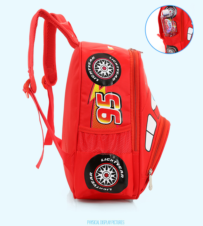 Disney Cars Lightning McQueen 95 Kinderrucksack Rucksack Tasche Auto Junge Kind Kinder Kindergarten Primarschule Rot Fan Zubehr Kleidung Accessoire Reise Reisen Kleidung & Accessoires 3