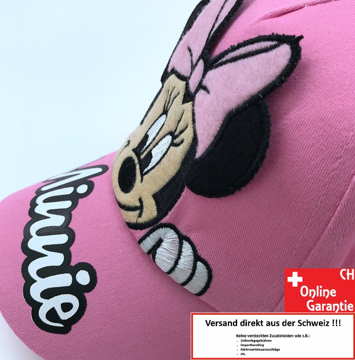 Disney Mädchen Minnie Mouse Baseball Cap Mütze Kappe Baseball Mädchen Girl Baumwolle Pink Rosa Geschenk Schweiz Baby & Kind 2