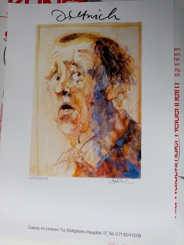 Dittrich Ausstellungsplakat 1988 Neresheim H Böll Dittrich Ausstellungsplakat 1988 Neresheim H Böll Antiquitaeten