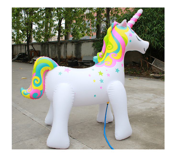 Einhorn Sprinkler Wasser Spielzeug Sommer Wasserspielzeug Unicorn Garten Badi Zuhause Gartenschlauch Sprinkleranlage Neu Baby & Kind 2