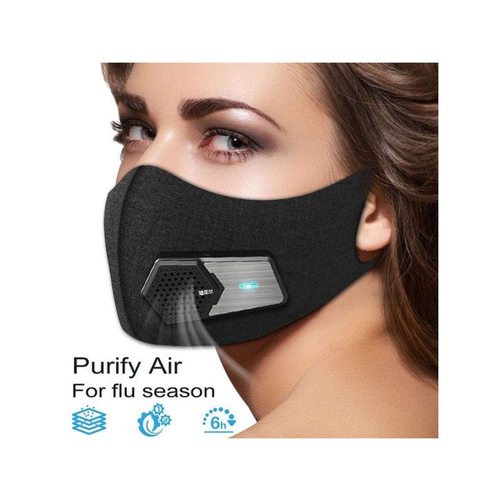 Elektro Maske KN95 Anti Nebel und Partikel Elektrische Frische Gesichtsmaske PM2.5 USB Ventilator Kleidung & Accessoires