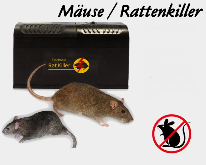 Elektronische Rattenfalle Mäusefalle Ratten Ratte Maus Mäuse Falle Killer ungiftige Schädlingsbekämpfung Neu Tiere