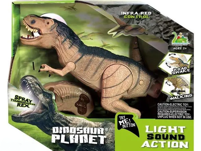 Elektronischer RC Ferngesteuerter Dinosaurier T-Rex Gehfunktion, Sound LED Dampf Effekte inkl. Fernsteuerung Dino Spielzeug Urzeit Tyrannosaurus Rex Geschenk Kind Kinder Junge Weihnachten Geburtstag Baby & Kind 4