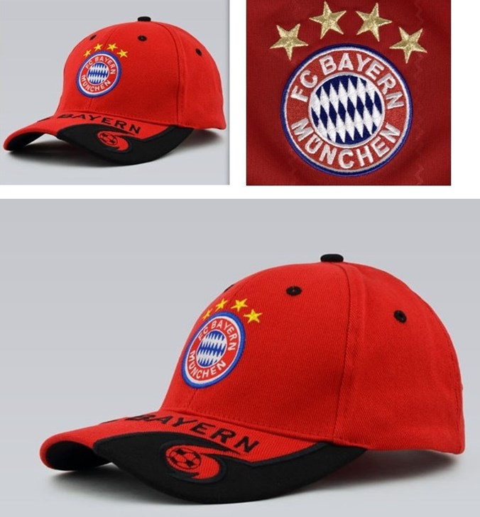 FC Bayern Mnchen Fussball Fan Cap Mtze Kappe Fancap Rot Blau Schwarz Sport & Outdoor 2