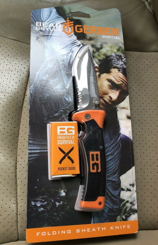 Gerber Outdoor Messer Bear Grylls Edition mit Teilwellenschliff Klappbar Folding Sheath Knife Rostfeier Stahl Sonstige 2