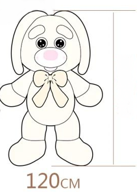 Grosser Plüschhase Hase Hasi Bunny Kaninchen Plüsch Plüschtier Kuschel Geschenk für Kind Kinder Freundin Frau Weiss Spielzeuge & Basteln 3
