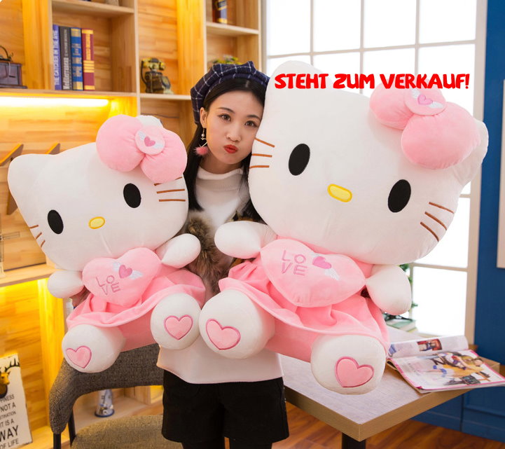 Hello Kitty Hellokitty Plsch Katze HK Cat Plschtier Herz Love Liebe 70cm Geschenk Girl Mdchen Pink Rosa Spielzeuge & Basteln 3