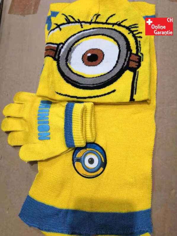 Ich  Einfach unverbesserlich Minion Minions Winter Mtze Beanie Kappe Cap Schal Handschh Handschuhe Kind Kinder Fan Baby & Kind