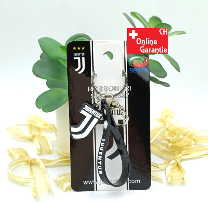 Juventus Turin Schlsselband Schlsselanhnger Fussball Juve Fan Zubehr Fanartikel Accessoire Sport & Outdoor