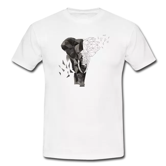 Low Poly Elefant T-Shirt Design