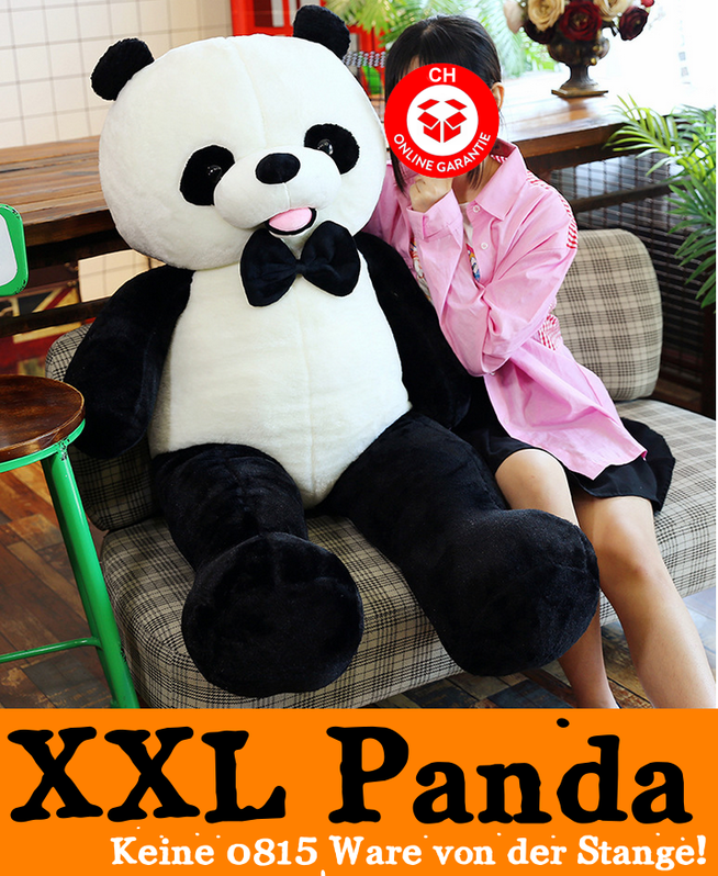 Panda XXL 150 cm gross Stofftier Plschtier Kuscheltier Teddybr Plsch Br Schwarz Weiss Geschenk Kind Kinder Frau Schweiz Sss Weihnachten Geburtstag Spielzeuge & Basteln