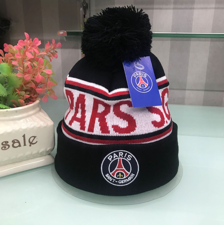 Paris Saint-Germain Cap Wintermütze Mütze Kappe Bommelmütze Beanie PSG Fan Fussball Zubehör Accessoire Fanshop Kleidung & Accessoires