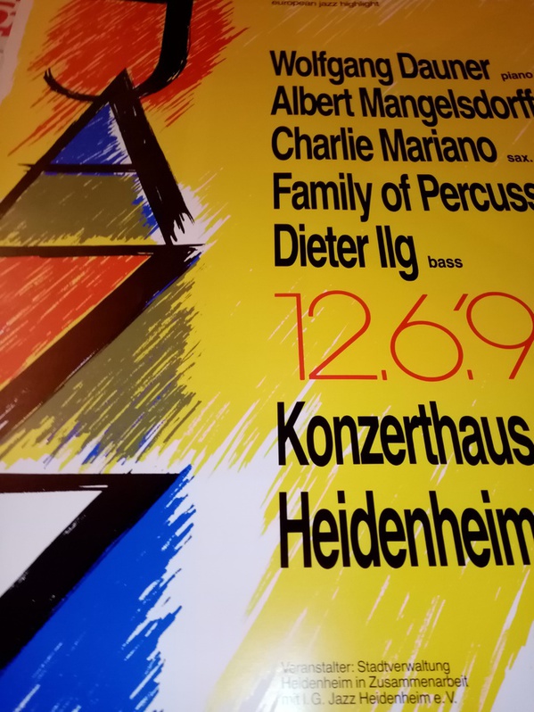 Plakat 1990  european jazz highlight Mangelsdorff Sammeln 2
