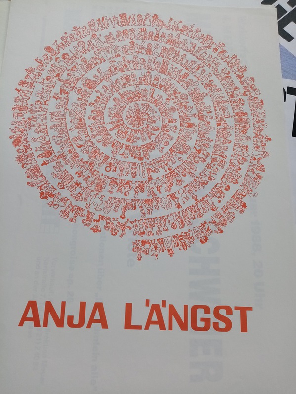Plakat   Andruck. Anja Längst Kunst Plakat Entwurf. Der Rote Kreis. Heidenheim Antiquitaeten