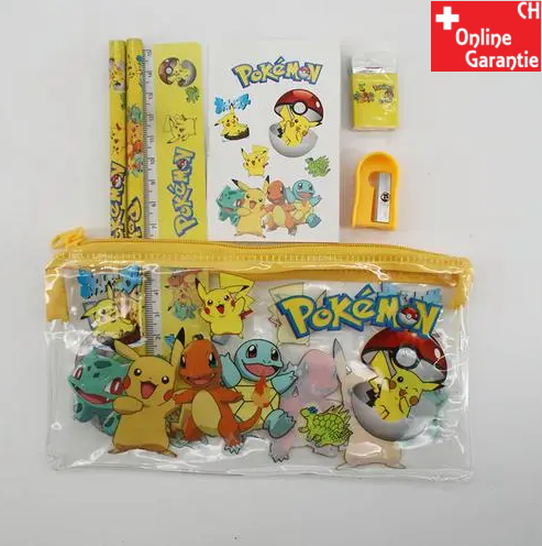Pokémon 7tlg. Schreibset Etui Stifte Malen Schule Kindergarten Primarschule Baby & Kind