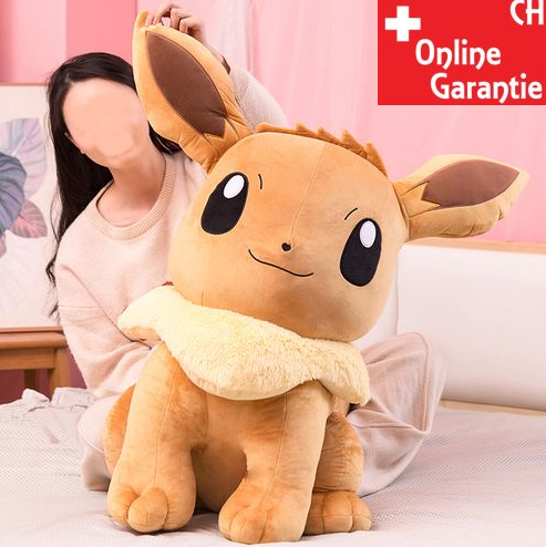 Pokmon Evoli Plschtier Pokemon Eevee Kuscheltier XXL 100cm Geschenk  Spielzeuge & Basteln