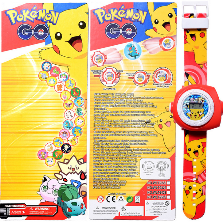 Pokmon Go Pikachu Projektor Armband Uhr Uhr Armbanduhr Geschenk Fan Pokemon Kind Kinder Baby & Kind