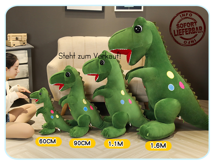 Riesen Plsch Dino Dinosaurier Stofftier Tyrannosaurus Saurier Plschdino XXL 100cm 1m Geschenk T-rex Kind Kinder Kids Kind Frau Freundin Spielzeuge & Basteln 2