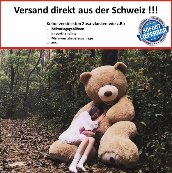 Riesengrosser Plüschbär Plüsch Teddy Teddybär Plüschbär XXL 3 Grössen (160cm 200cm 260cm) Geschenk Geburtstag Weihnachten 2 Riesengrosser Plüschbär Plüsch Teddy Teddybär Plüschbär XXL 3 Grössen (160cm 200cm 260cm) Geschenk Geburtstag Weihnachten Spielzeuge & Basteln 2