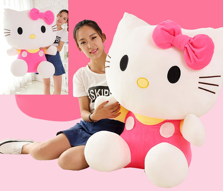 Riesengrosses Hello Kitty XXL Plschtier Katze Plsch Geschenk Mdchen Hellokitty Pink ca. 100cm Spielzeuge & Basteln