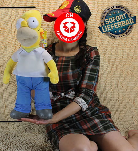 Simpsons Plüsch Figur Stofftier Homer Simpson TV Serie ca. 55cm Geschenk Fan Die Simpsons Spielzeuge & Basteln