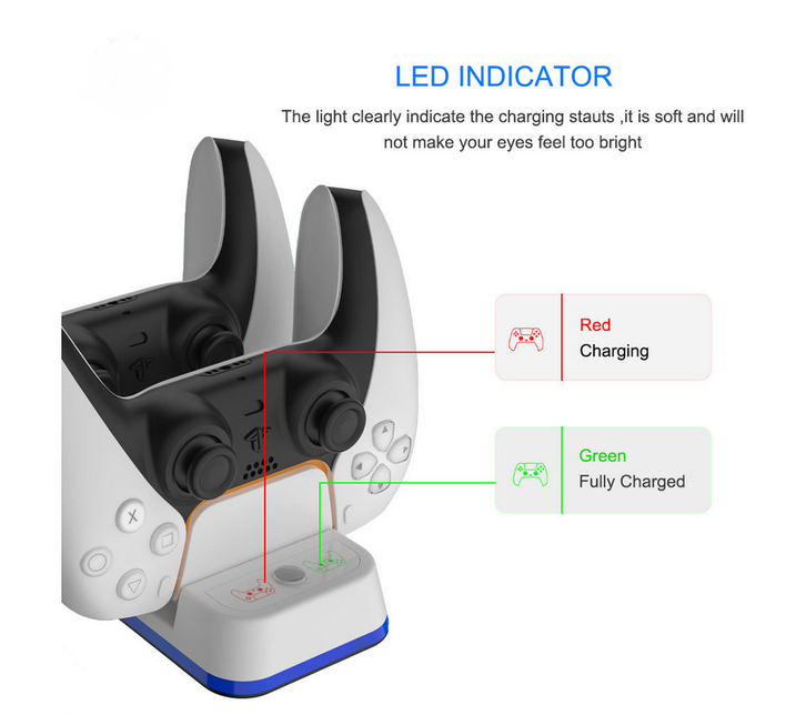 Sony Playstation 5 PS5 Controller DualSense Ladestation Gamepad Charger Zubehr Konsole Sonstige 3