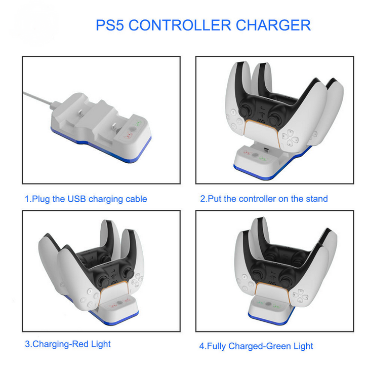 Sony Playstation 5 PS5 Controller DualSense Ladestation Gamepad Charger Zubehr Konsole Sonstige 4