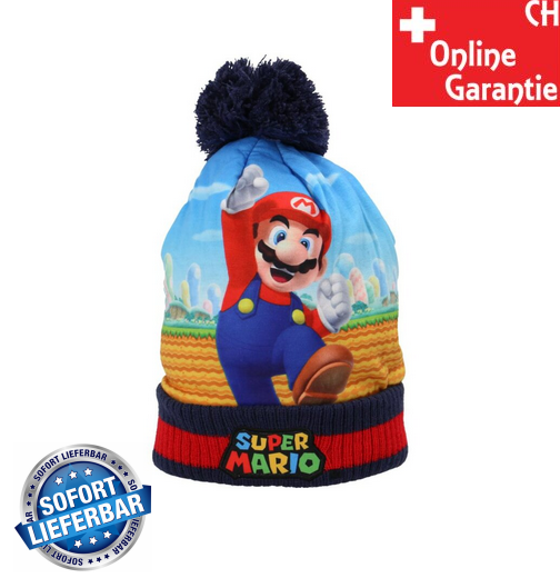 Super Mario Bros. Bommelmtze Beanie Kappe Bommel Mtze Fanartikel Kinder Baby & Kind