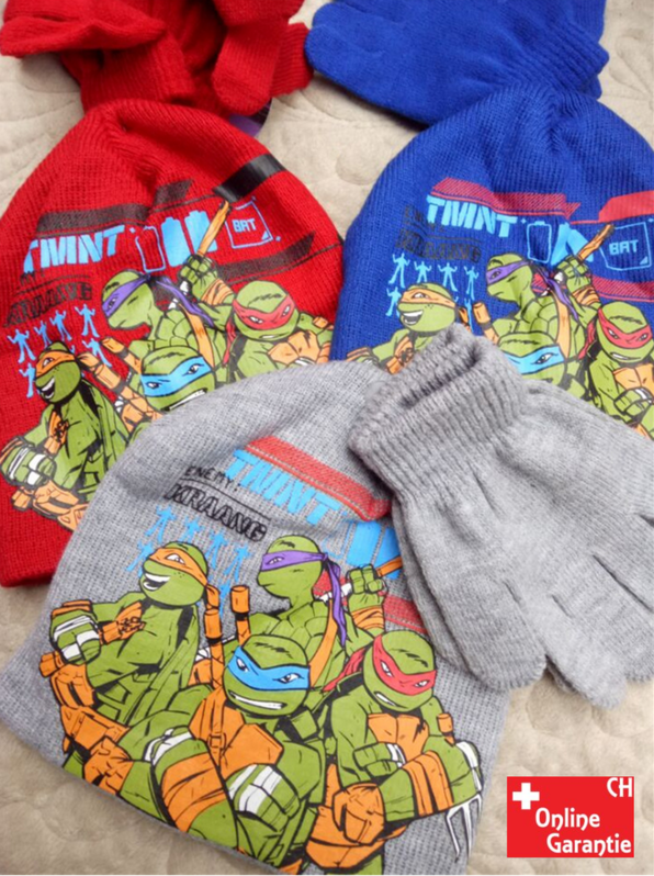 Teenage Mutant Ninja Turtles TMNT Mtze Beanie Cap Mtze Handschuhe Set ONE SIZE in verschiedenen Farben fr Fan Kind Kinder Baby & Kind