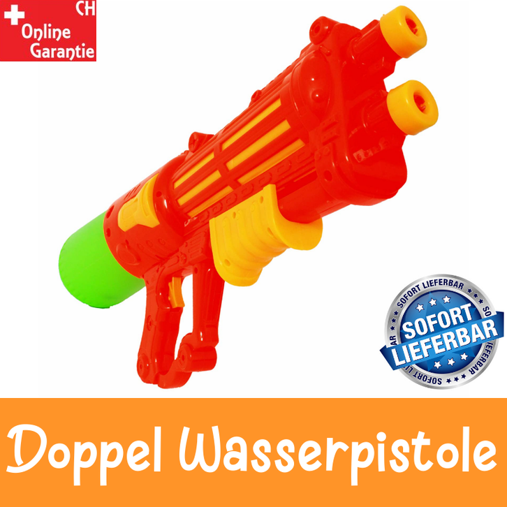 Wasserpistole Wassergewehr XXL Sommer Spielzeug Wasser Pistole Gewehr Garten Pool Badi Kind Kinder Spass Wasserspass Doppel Spielzeuge & Basteln