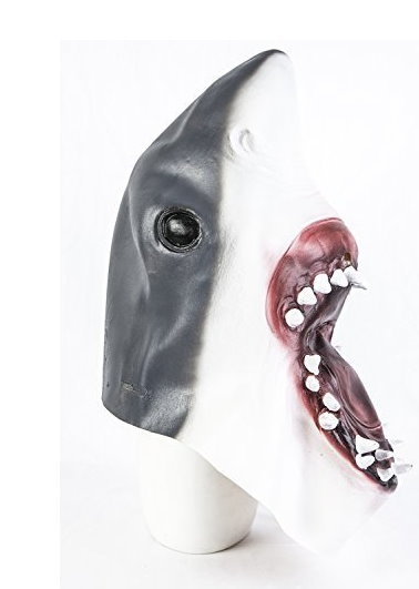Weisser Hai Haimaske Tiermaske Horror Jaws Fasnacht Halloween Kleidung & Accessoires 2