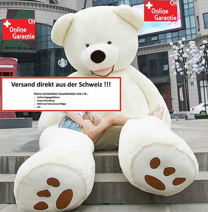 XXL Plsch Riesenteddy Kuschel Geschenk Teddybr Eisbr Kuscheltier Plsch Teddy weiss 200cm 260cm Geschenk Kind Kinder Freundin Spielzeuge & Basteln