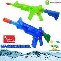 Batteriebetriebene Wasserpistole Wassergewehr Wasser Pistole Gewehr Spielzeug LED und Soundeffekte Sommer Kind Kinder Erwachsene Festival Schwimmbad Spass