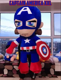 Captain America XXL Plüschfigur Amerika 100cm 1m Marvel Avengers Plüsch Figur Fan Kuscheltier Plüschtier Superheld Held Geschenk Kind Kino TV